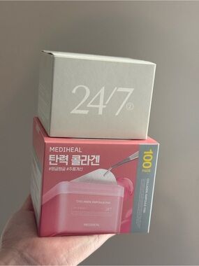 Mediheal Pink Collagen Ampoule Pads - 100 pcs + Refill 100 pcs